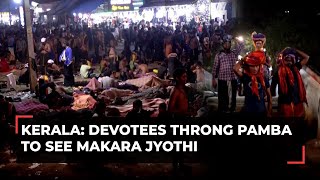 Makaravilakku Devotees throng Pamba to see Makara Jyothi at Sabarimala temple [upl. by Yelnek]