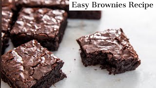 Easy Brownies Recipe [upl. by Tomkiel654]