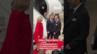 Le roi Mohamed VI accueille Emanuel macron et a rabat pour la visite d’état française au Maroc [upl. by Mcnelly]