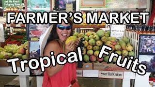 Farmers Market Tropical Fruits Homestead Miami Florida [upl. by Ahsiekram514]