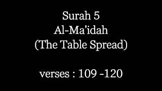 Conversation Between Jesus And Allah  Surah AlMaidah verses 109 120 [upl. by Nagey693]