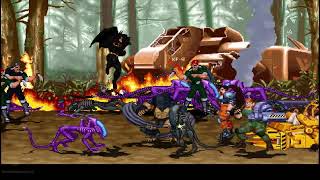 Ultimate Alien Vs Predator Bootleg Coop Adventure  4 Player OpenBOR Everlasting Gaming [upl. by Oine117]