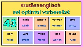 43 Englische Vokabeln für das Studium – So bereitest du dich optimal vor [upl. by Attenor330]