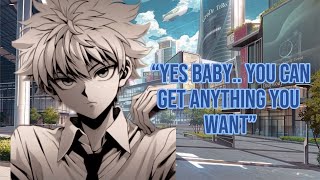 Killua x listener  Killua spoils you 💵💸 background noise REQUESTED ‼️ [upl. by Florentia]