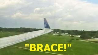 ONBOARD Emergency Landing Delta Connection CRJ200 in AkronCanton Landing Gear [upl. by Alol]