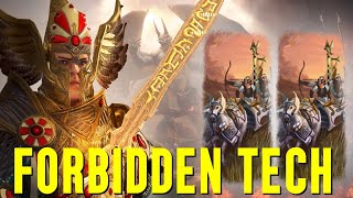 Forbidden HE TECH Demons of Chaos vs High Elves  Total War Warhammer 3 [upl. by Llenart]