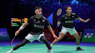 Takuro HOKIYugo KOBAYASHI Vs Fajar ALFIANMuhammad ARDIANTO  BWF England Open MD Semi Finals Live [upl. by Skyla]