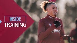 Kalvin Phillips Gets To Work At His First West Ham Training Session 💪  Inside Training  Rush Green [upl. by Marv503]