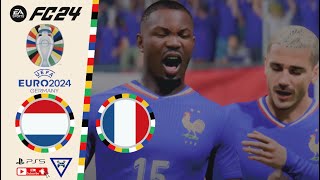 FC24丨Netherlands vs France丨UEFA EURO 2024丨歐洲國家盃丨荷蘭 vs 法國丨Group D丨Round 2 [upl. by Ailenroc]