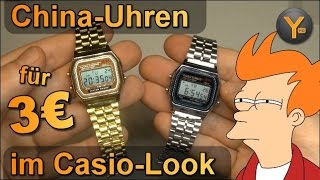 Casio Armbanduhr Klone aus China für 23€  Casio Digital Quarz Fakes [upl. by Adnohsed]