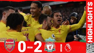 Highlights Arsenal 02 Liverpool  Jota amp Firmino secure big three points in the capital [upl. by Noskcaj]