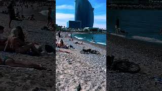 Barceloneta Beach Walk 2024  Barcelona Spain [upl. by Ahsekyw81]