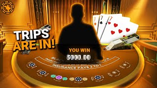 I FINALLY GOT TRIPS ON BLACKJACK [upl. by Orag]