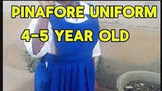 pinafore school uniform cutting and stitching tutorial for 45year old girl [upl. by Nogam]