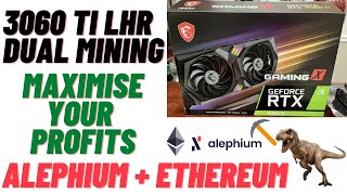 Ethereum and Alephium Dual Mining on RTX 3060Ti LHR Tutorial to increase Mining profits [upl. by Atnad649]