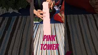 Pink tower 💕❤️😍 montessori learning [upl. by Niehaus]