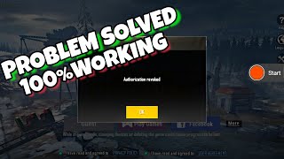 AUTHORIZATION REVOKED Error Resolved Pubg Mobile [upl. by Rea]