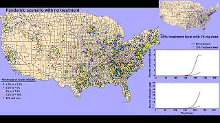 Influenza pandemic model of US [upl. by Eseyt]