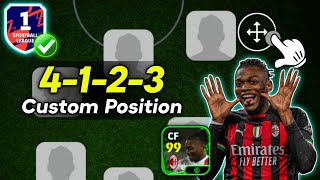 Best 4123 Formation Custom Position 🔥  Most Powerful Quick Counter Formation in eFootball 2024 [upl. by Varipapa574]