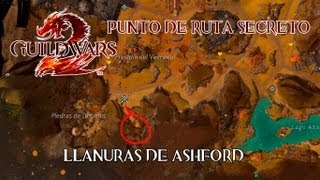 Guild Wars 2  Punto de ruta secreto en Llanuras de Ashford [upl. by Serge]