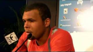 Sydney 2009  Tsonga Tuesday Interview [upl. by Eikciv]