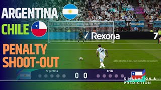 Penalty shootout ⚽ Chile  Argentina 🏆 AMERICA CUP 2024  Video game simulation [upl. by Tahp]