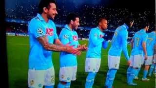 Kid kisses lavezzi and Gargano Napoli vs Chelsea [upl. by Enitsyrhc617]