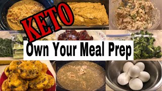 Ultimate KETO Meal Prep peanut butter bread chicken chili verde egg bites and so much more [upl. by Pelage]