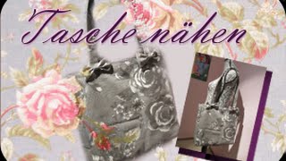 Tasche nähen  Tragetasche einfache große Tasche mit Innenfutter und Reißverschluss [upl. by Alleb157]