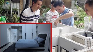 Villa Model How to Decorate the Bedroom Handmade spring mattress and bedding 制作彈簧床墊 [upl. by Nawat947]