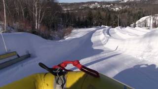 Snow Rafting at Glissades des Pays den Haut Avila Piedmont Quebec [upl. by Htebasile]