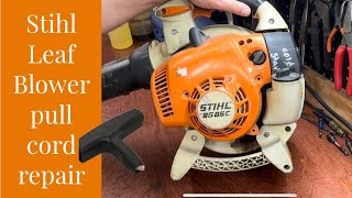 Leaf blower Pull Cord repair Stihl BG86 [upl. by Nadine]