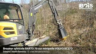 Mécanisation avec le broyeur sylvicole Barto 70 pour intervenir au plus près des plants [upl. by Crockett]