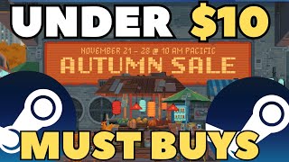 Games Under 10 During the Steam Autumn Sale YOU MUST OWN [upl. by Hanikehs348]