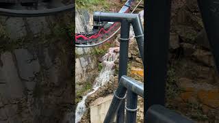 Alton Towers Nemesis Reborn Waterfall is ON 💦 themepark altontowers nemesis nemesisreborn [upl. by Laehcor]