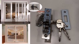 Sliding Door Lock  Aluminium Sliding Door Lock  Quba Cross Key Lock Body  Sliding Door Cross Lock [upl. by Gaige]