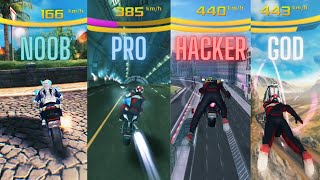 Asphalt 8 Noob vs Pro vs Hacker vs God Motorbike [upl. by Monahan176]