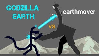 GODZILLA vs EARTHMOVER THE LONG NIGHT sticknodes animation the battle of the century [upl. by Gage]