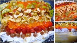 Creamy fruit jelly trifle dessert recipe  Eid special dessert recipe 2022 [upl. by Shatzer]