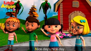 Hello Nice Day Greeting Song With Lyrics  Childrens Songs  Sing amp Dance With Little Action Kids [upl. by Nareht]