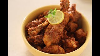 Chicken Sukka  Recipes by Newly Weds  Sanjeev Kapoor Khazana [upl. by Fiske226]