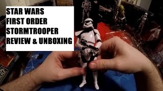 Star Wars First Order Stormtrooper ArtFX Kotobukiya Unboxing Review [upl. by Lahsram]