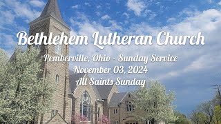 Bethlehem Lutheran Church Pemberville Ohio  Sunday Service [upl. by Llennod181]