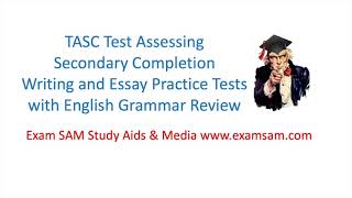 TASC Test Assessing Secondary Completion Writing amp Essay Practice Tests with English Grammar Review [upl. by Ardnosal]