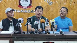 Press conference by Arunachal Pradesh schedule tribe welfare society [upl. by Ahsimin535]