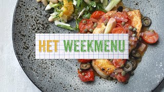 Het Weekmenu 2  Zwaardvis met Mediterraanse tomatensalsa  Peppe Giacomazza [upl. by Hackney]