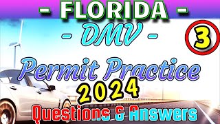 Florida DMV Written Test 2025  DMV Permit Test Questions and Answers  3 [upl. by Siraval]