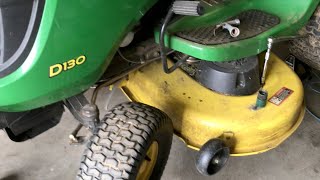 Sharpen Blades John Deere Riding Mower D105 D110 D120 D130 D140 John Deere Riding Lawn Mower [upl. by Grace]