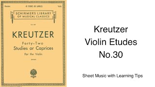 Kreutzer 42 Violin Studies No30 [upl. by Sapowith]