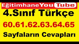 4sınıf türkçe kitabı sayfa 60 61 62 63 64 65 cevapları [upl. by Ormand]